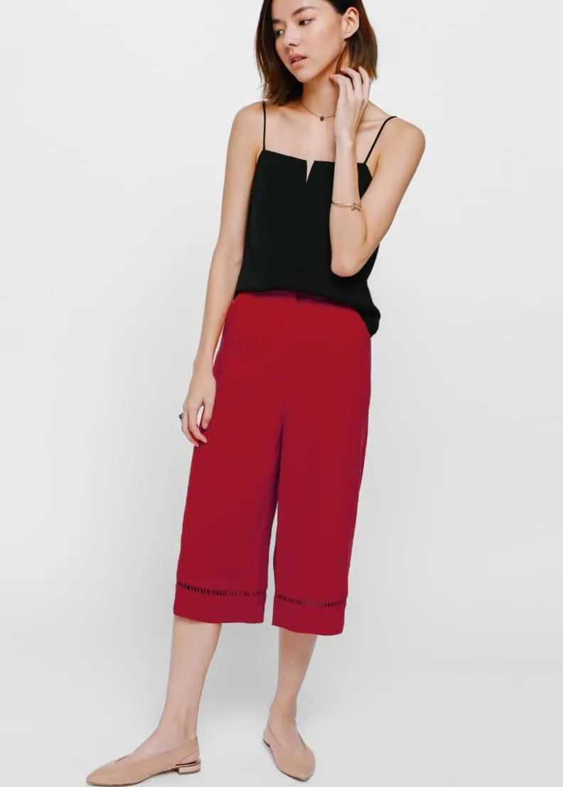 Eyelet Trim Elgina Culottes