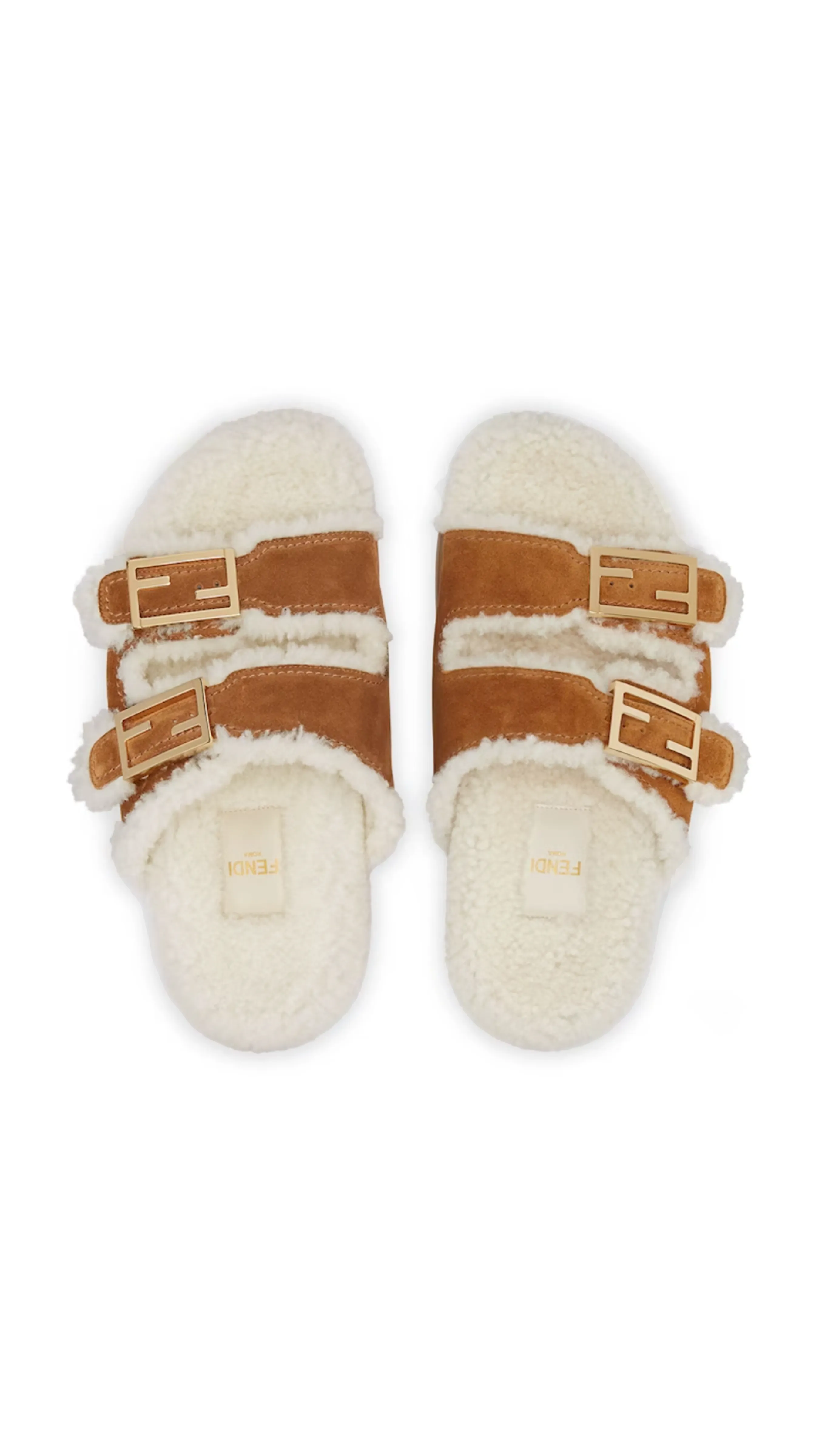 Fendi White Feel Slides