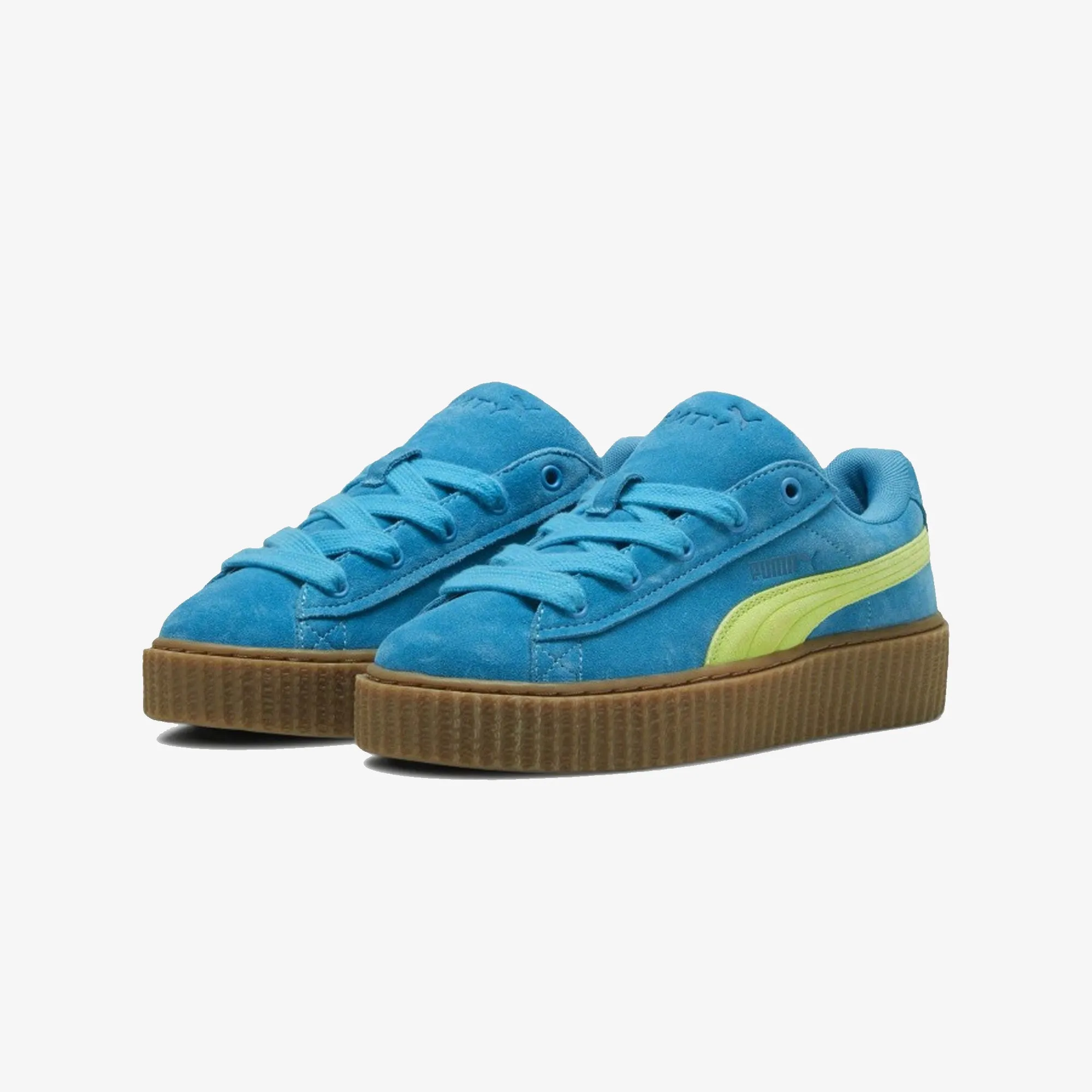 Blue and Lime Fenty Puma Creeper Phatty Shoes