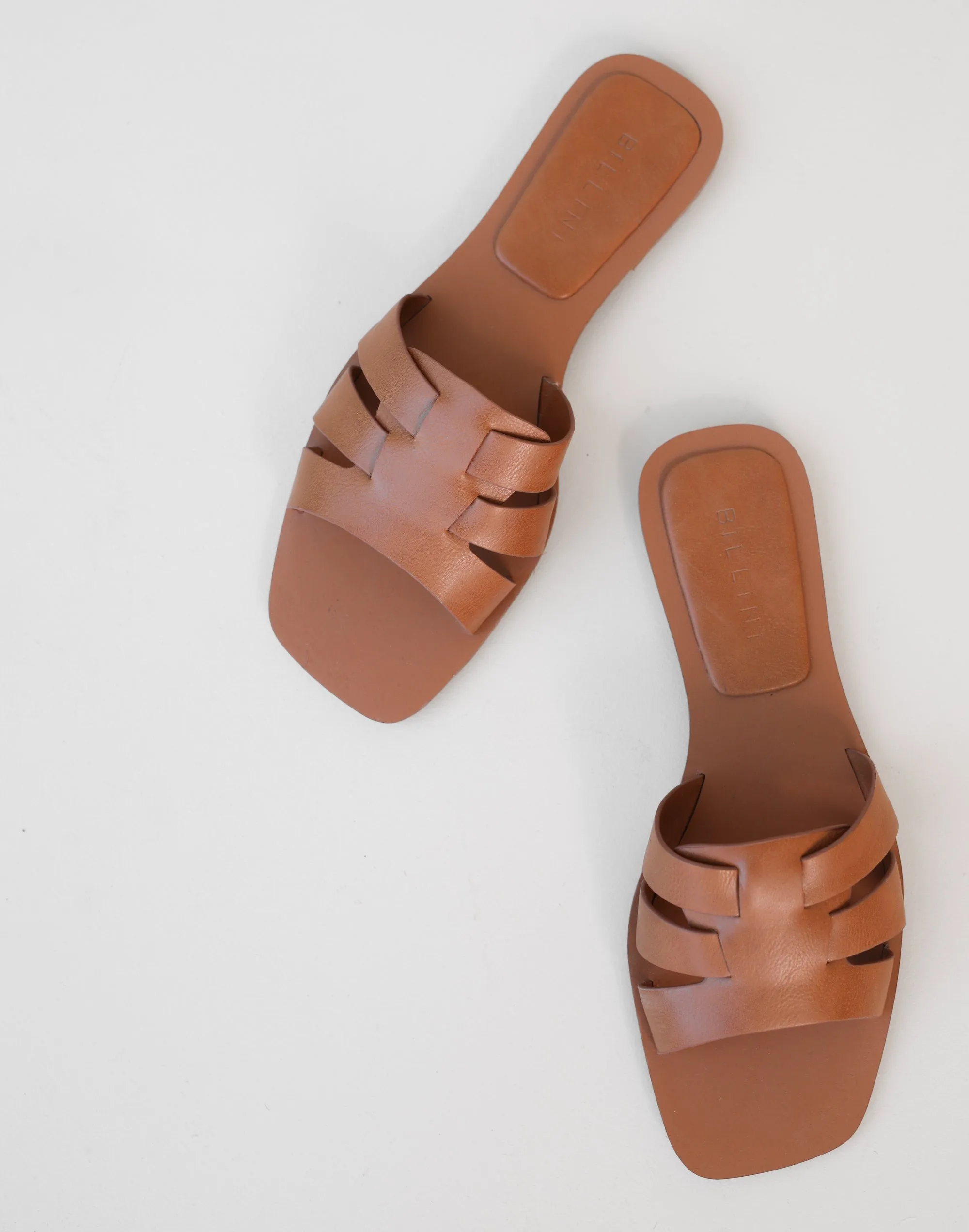 Billini Dark Tan Slides