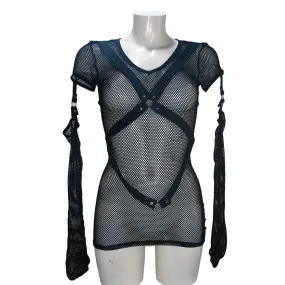 Fash-ist Bondage Fishnet Top By Lip Service