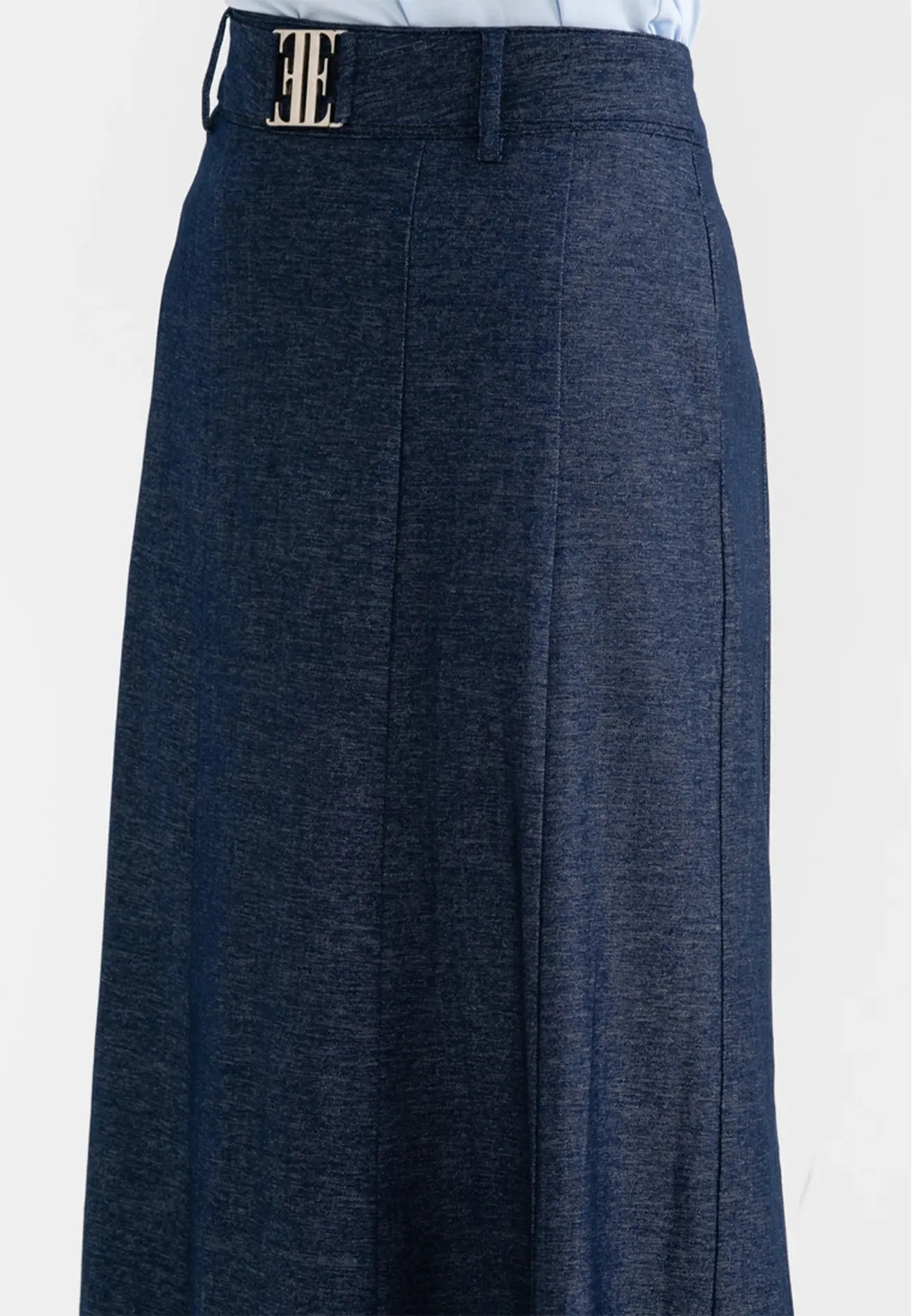 Flare Maxi Skirt Denim Logo