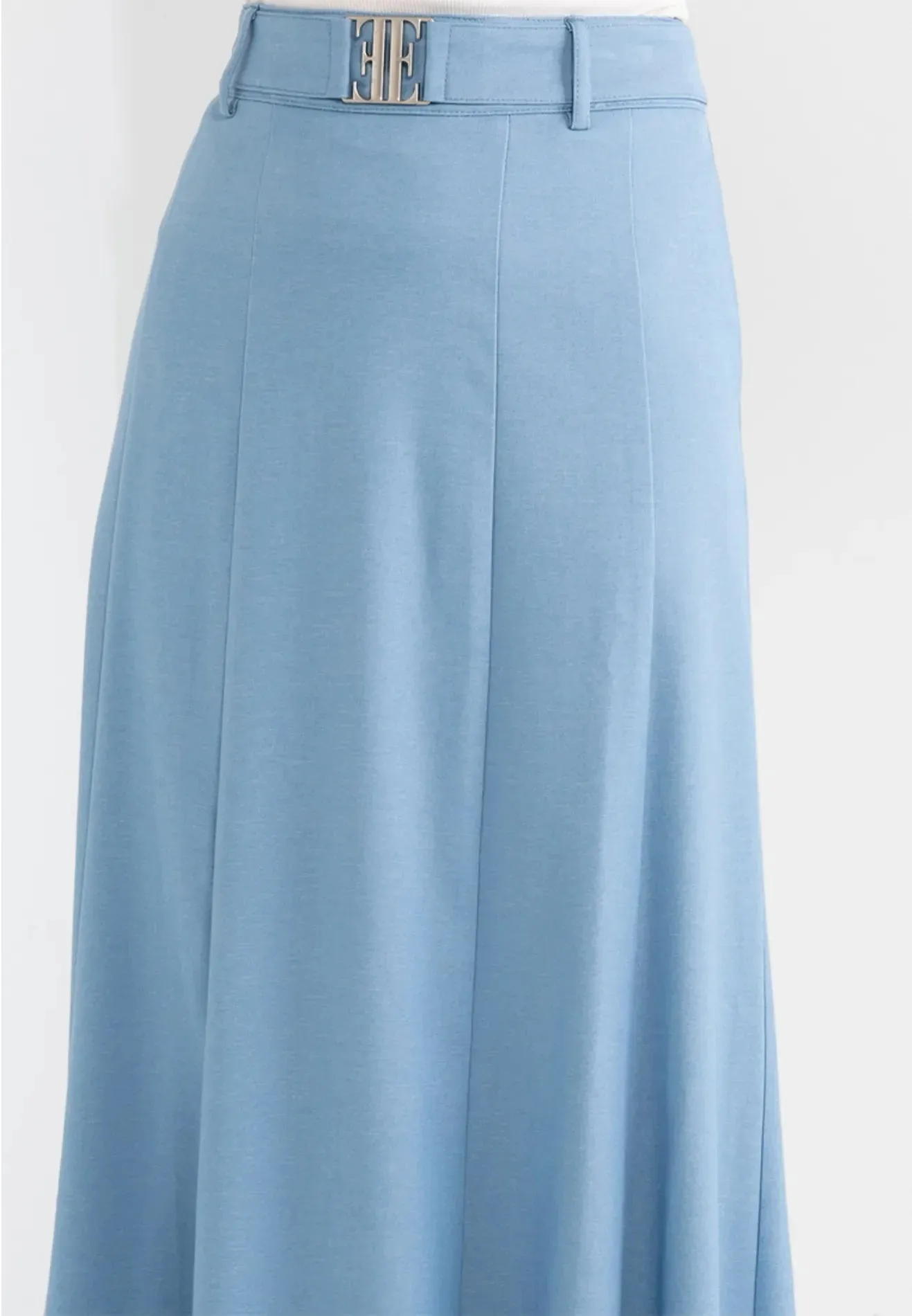 Flare Maxi Skirt Denim Logo