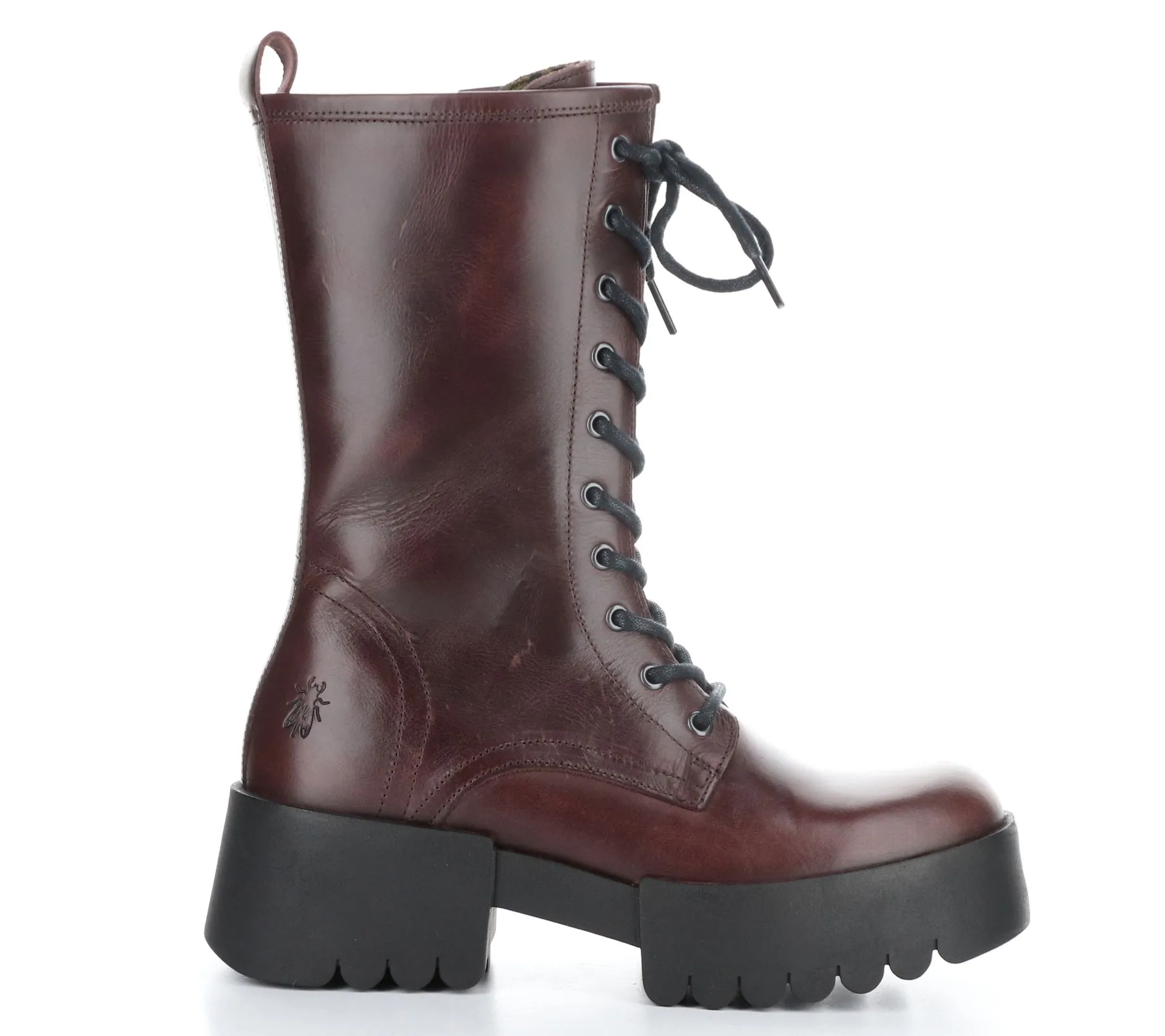 Fly London Elna Leather Combat Boots