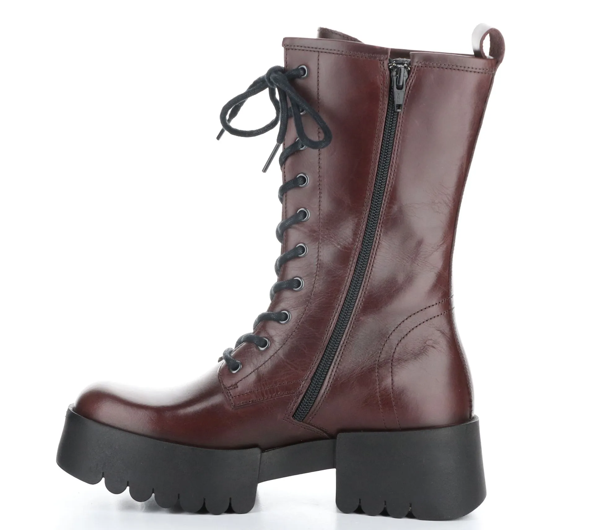 Fly London Elna Leather Combat Boots