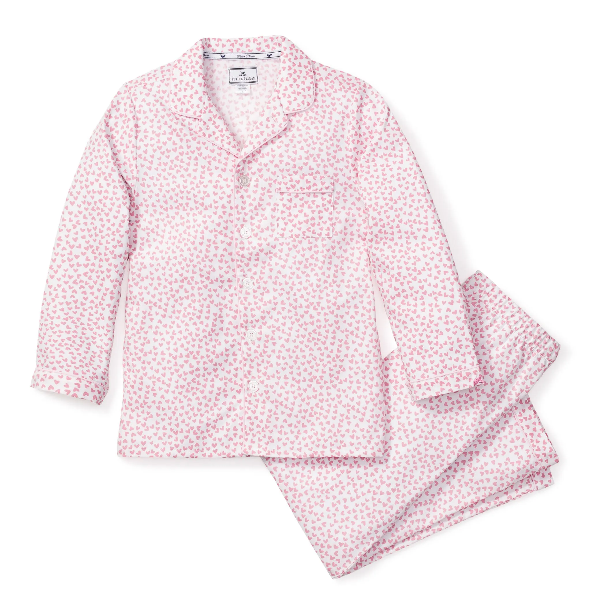 girly pink sweetheart pajamas set