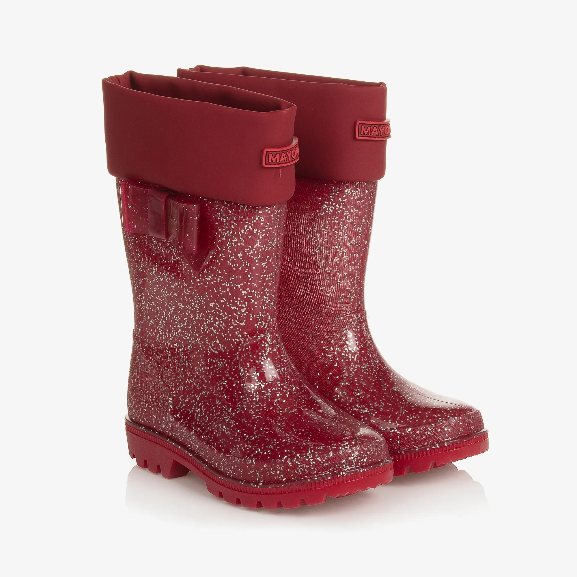 Sparkly Red Girl's Rain Boots