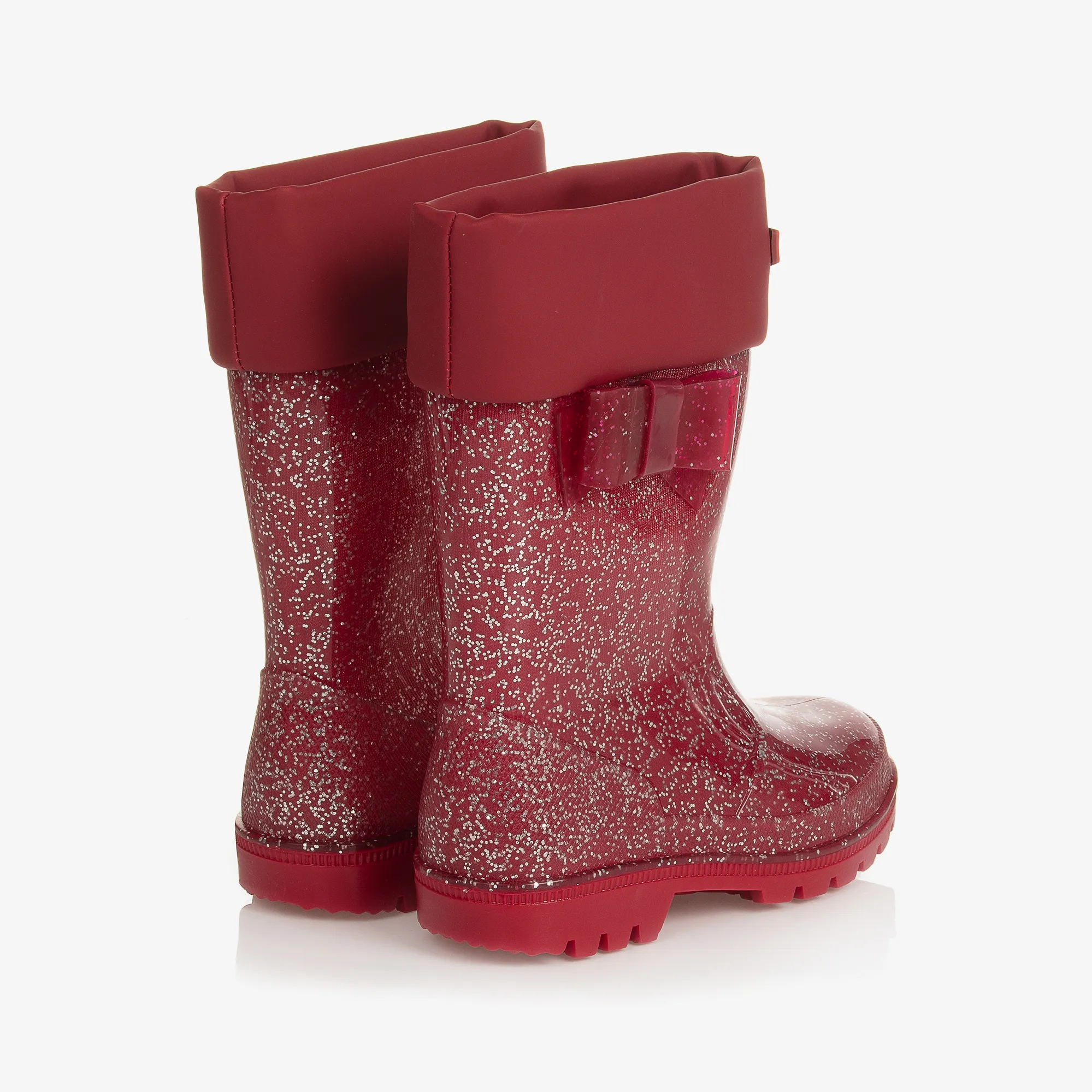 Sparkly Red Girl's Rain Boots