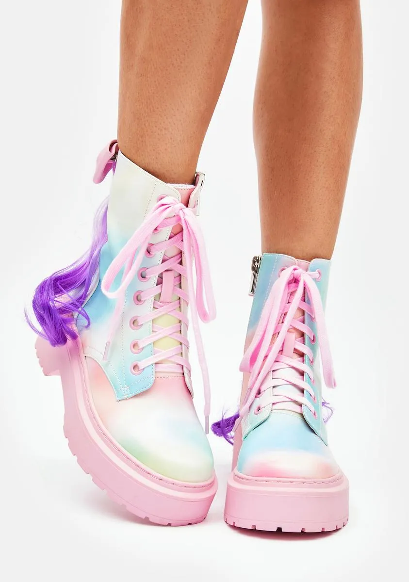 Glimmer Of Stardust Combat Boots