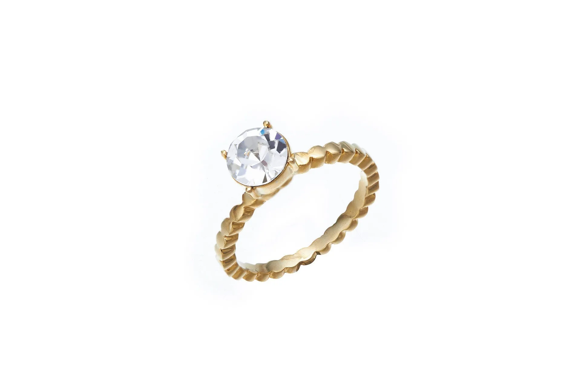 Gold Crystal Ring