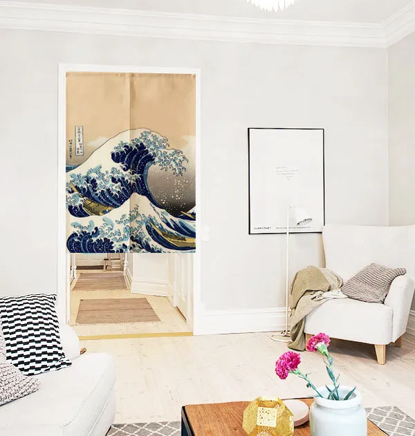 Great Wave off Kanagawa Noren Curtain Wall Hanging