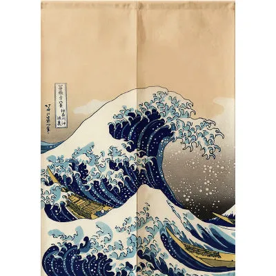 Great Wave off Kanagawa Noren Curtain Wall Hanging