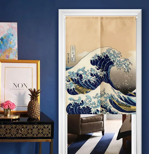 Great Wave off Kanagawa Noren Curtain Wall Hanging