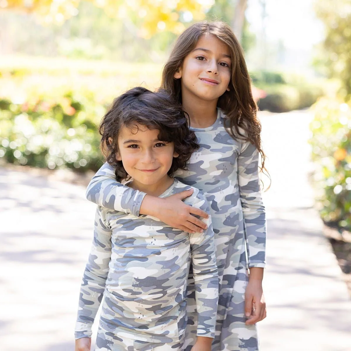 Grey Camo Kids Bamboo Sleepwear