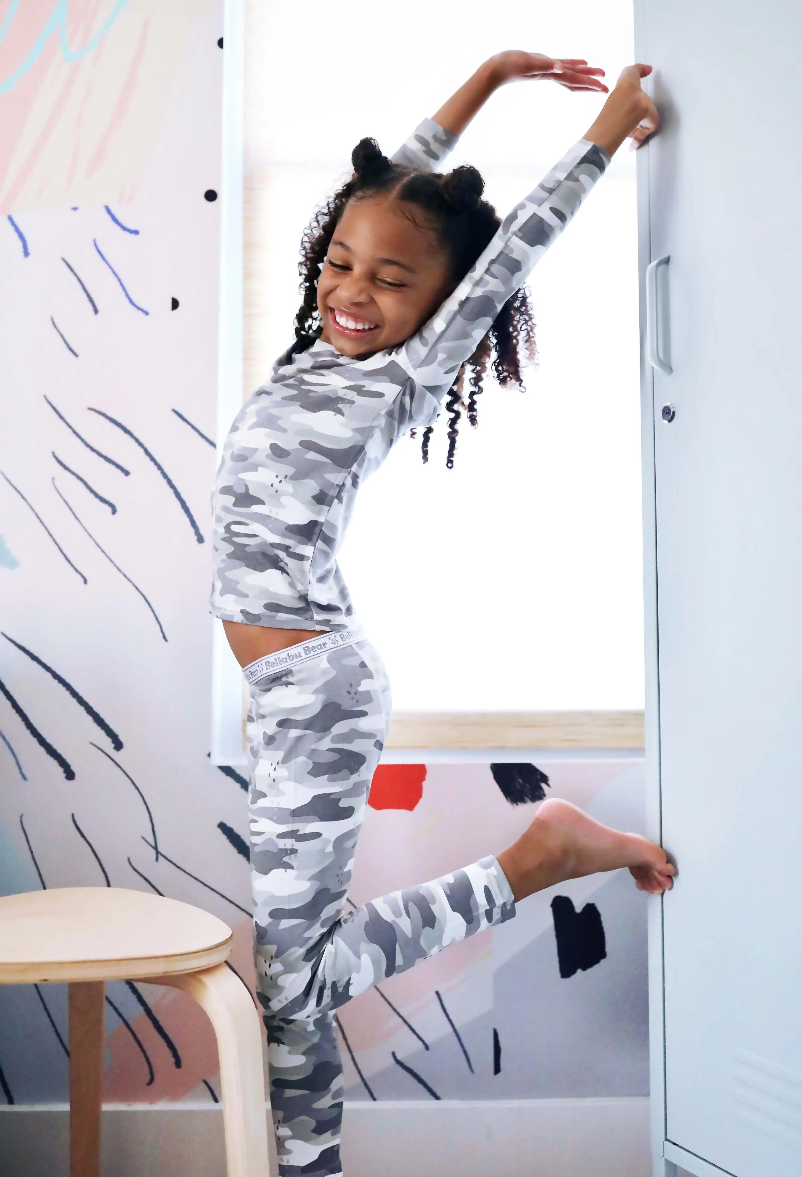 Grey Camo Kids Bamboo Sleepwear