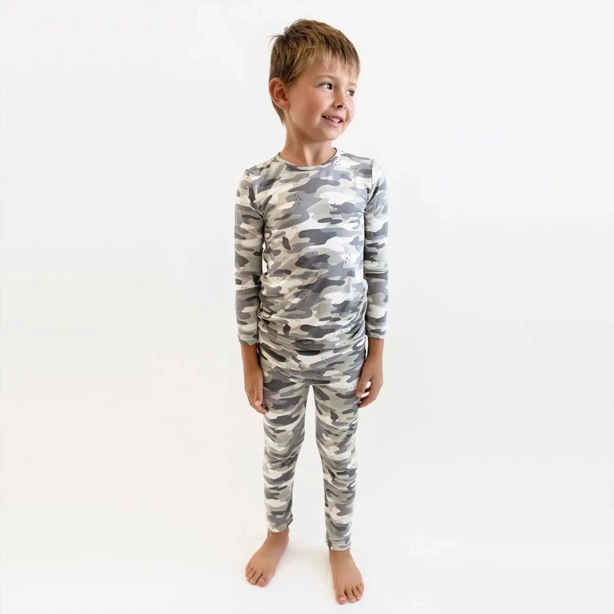 Grey Camo Kids Bamboo Sleepwear