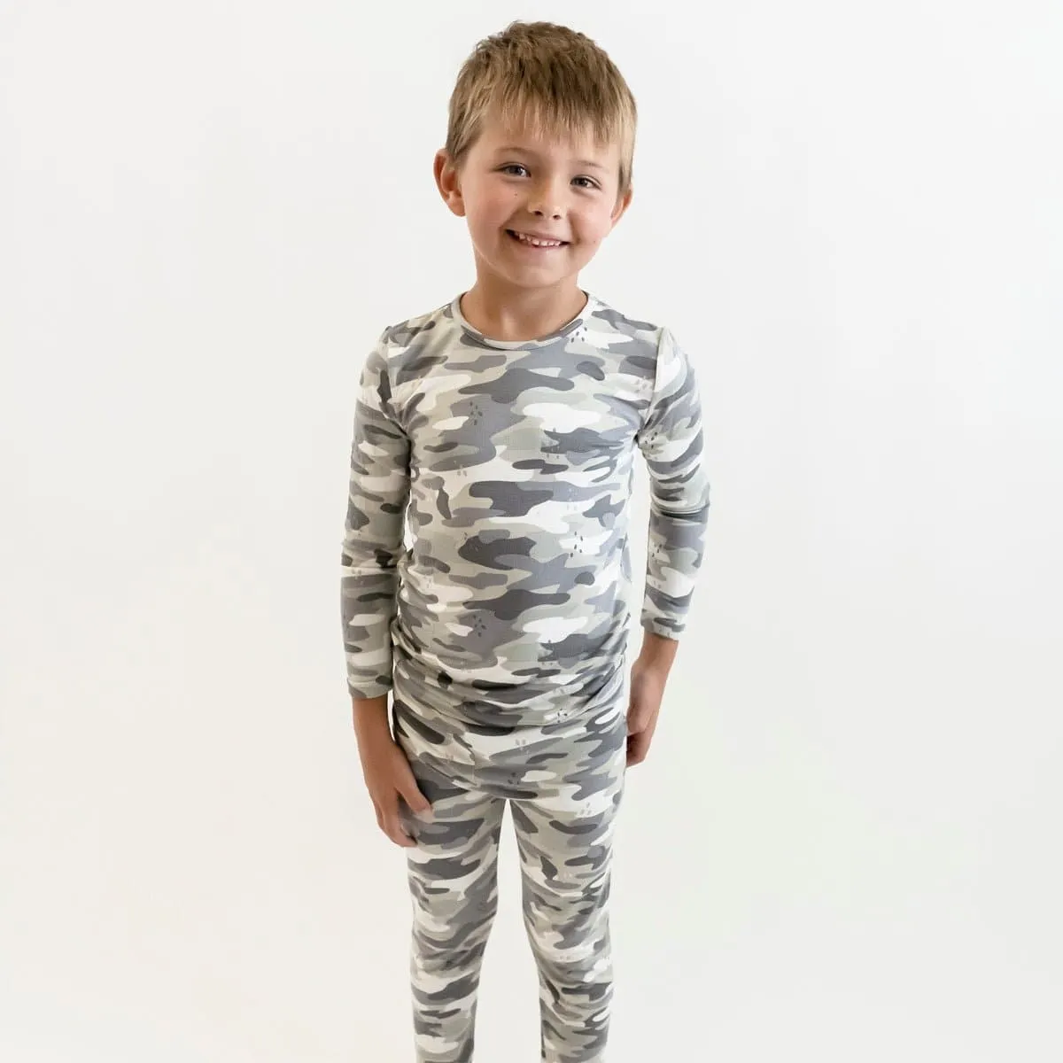 Grey Camo Kids Bamboo Sleepwear