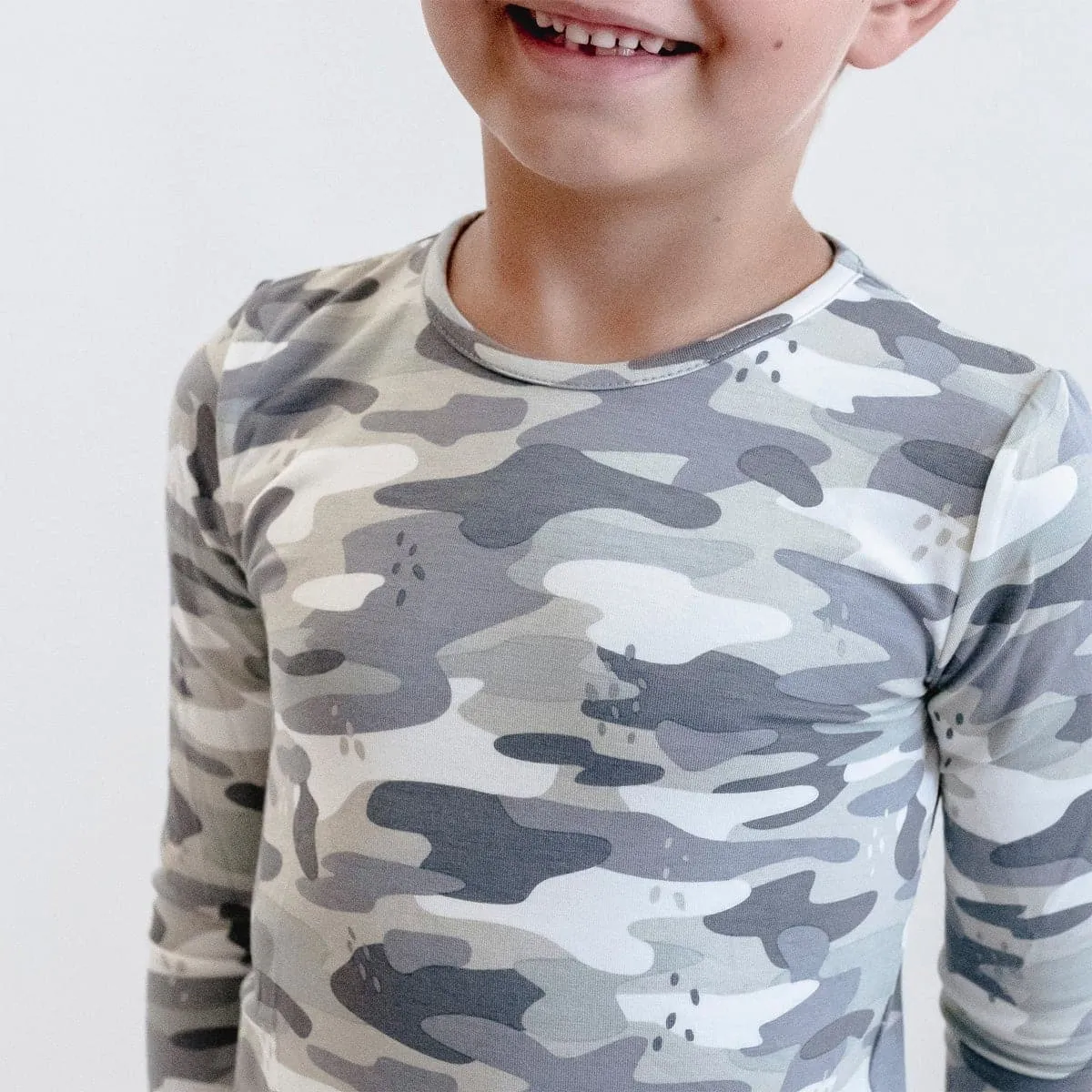 Grey Camo Kids Bamboo Sleepwear