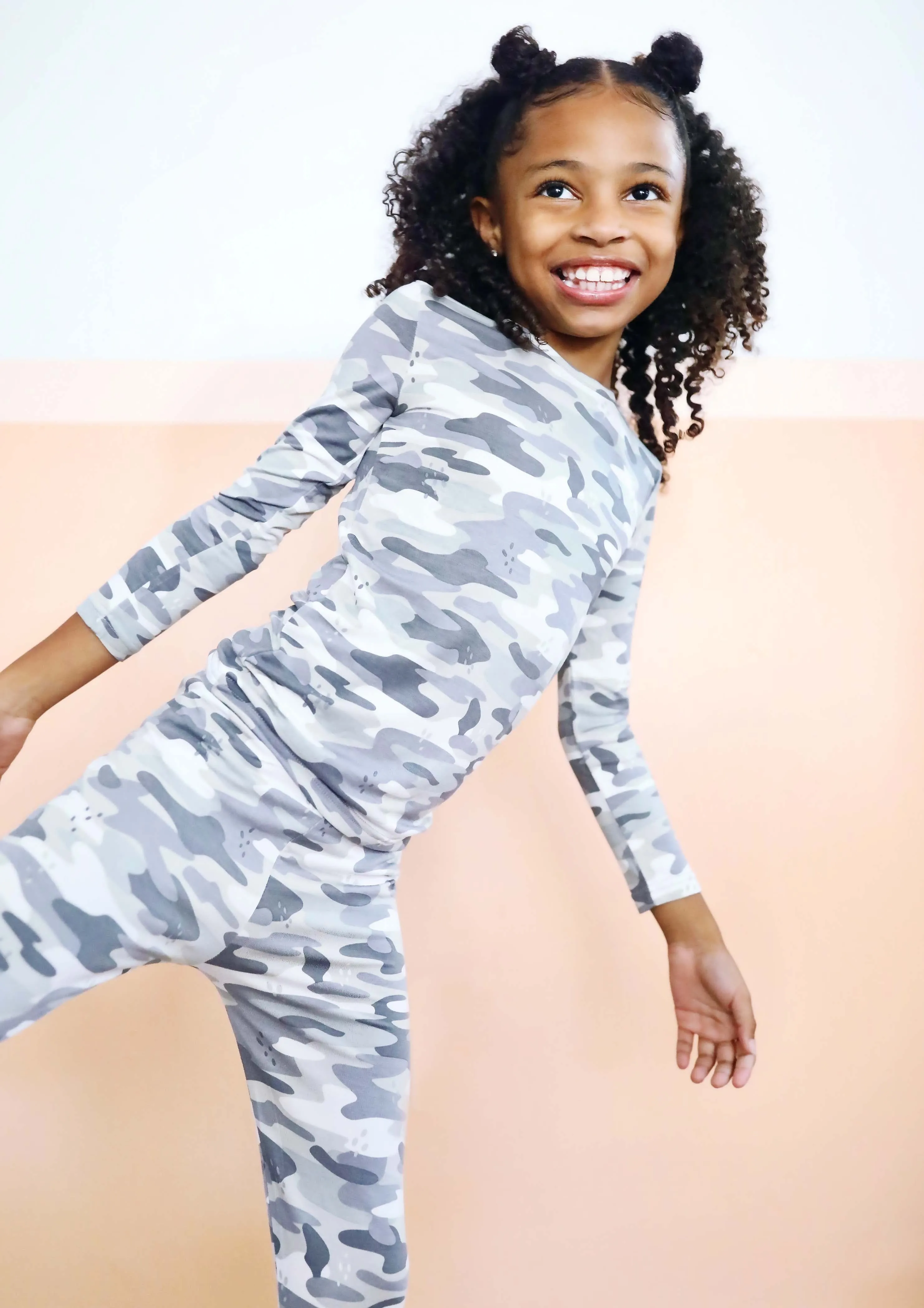 Grey Camo Kids Bamboo Sleepwear