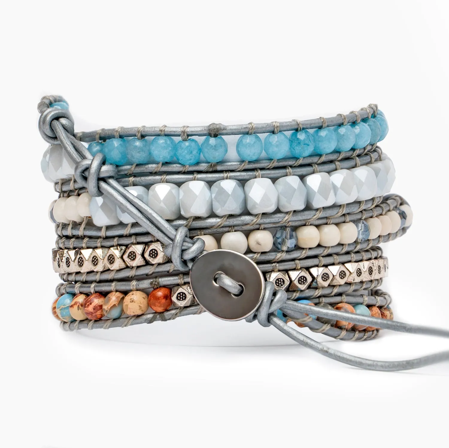 Healing Topaz Gemstone Wrap Bracelet