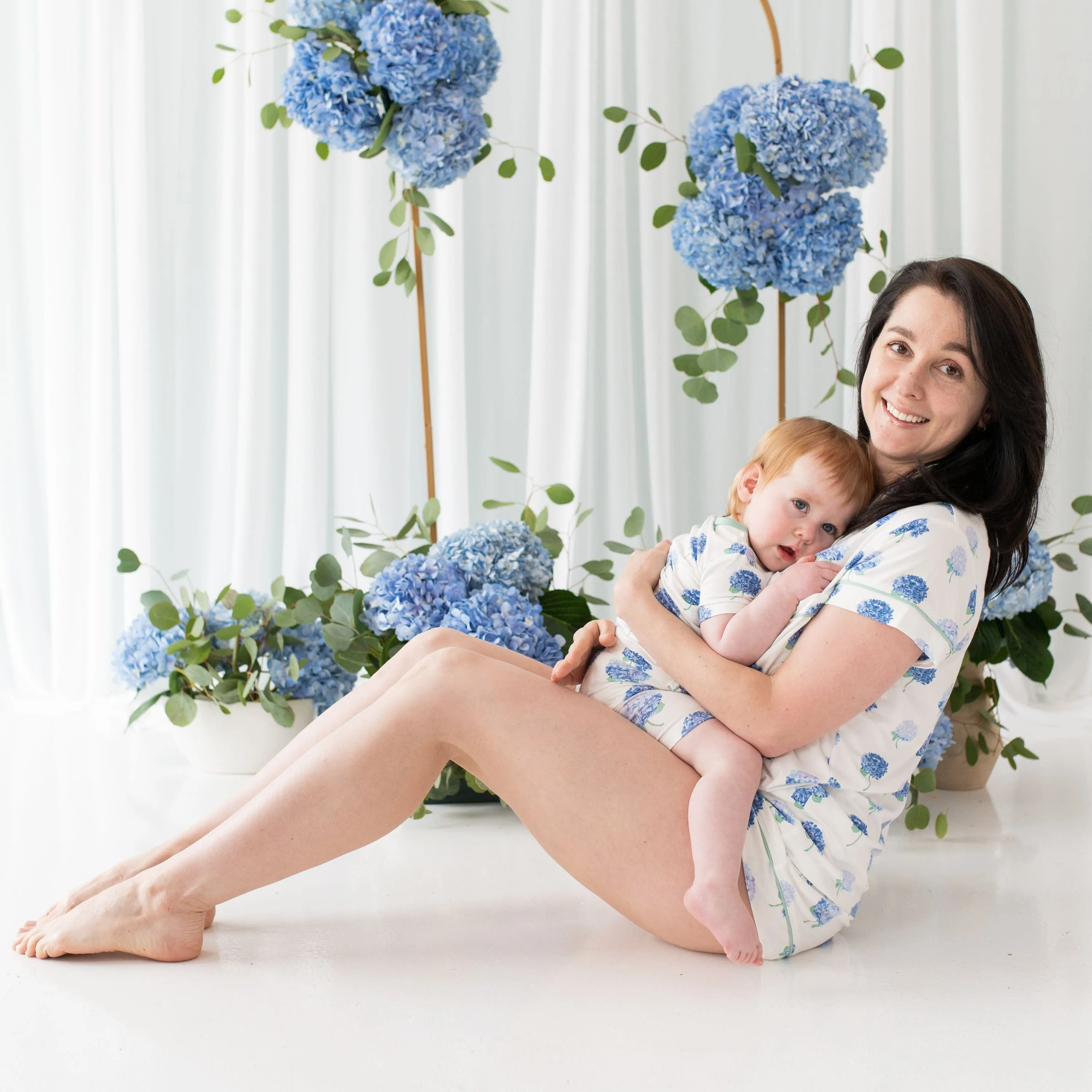 Hydrangea Short Sleeve Pajamas