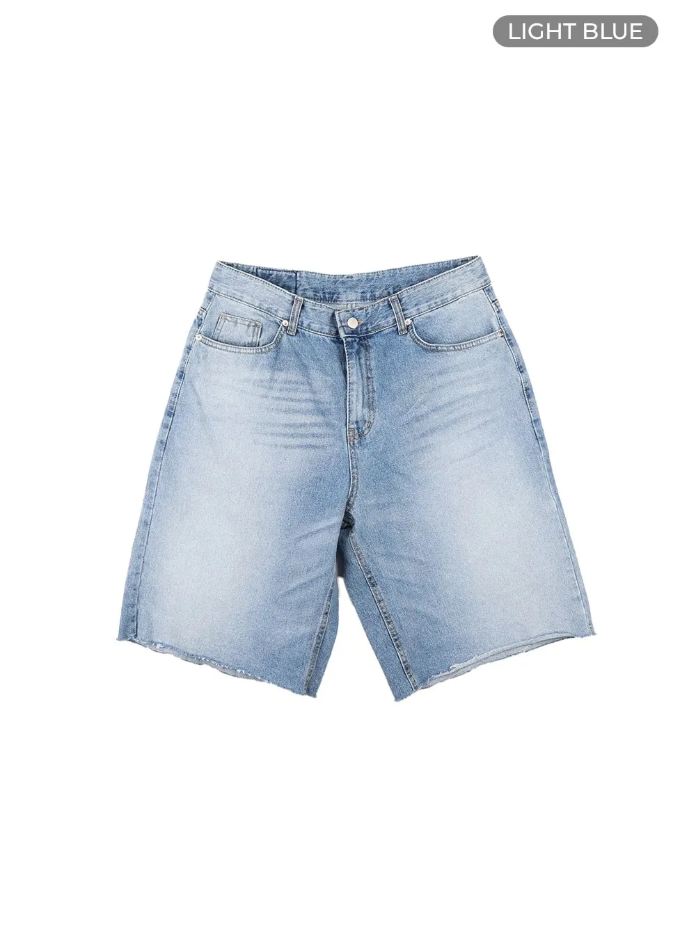 Men's Ripped Hem IA401 Denim Shorts