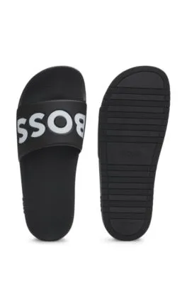 Italian-made slides with logo detail