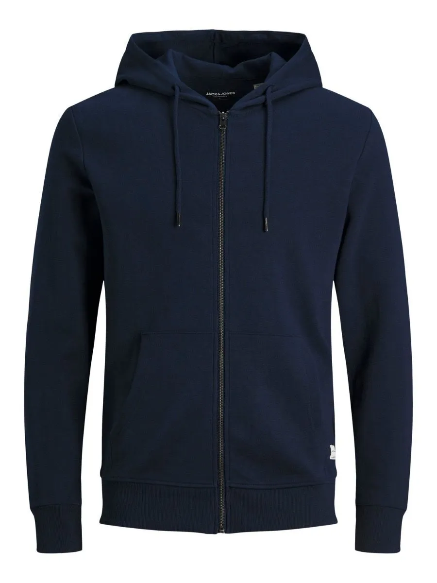 Jack & Jones Basic Zip-Up Navy Blazer Hooded Sweatshirts