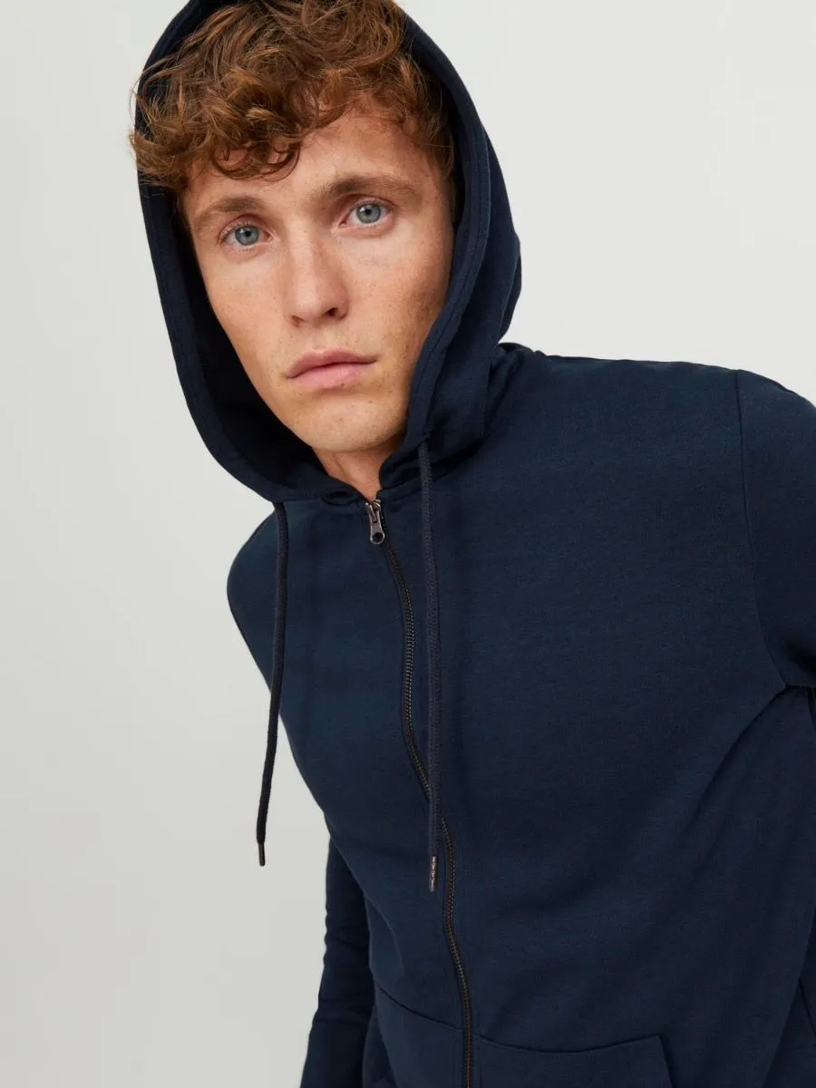 Jack & Jones Basic Zip-Up Navy Blazer Hooded Sweatshirts