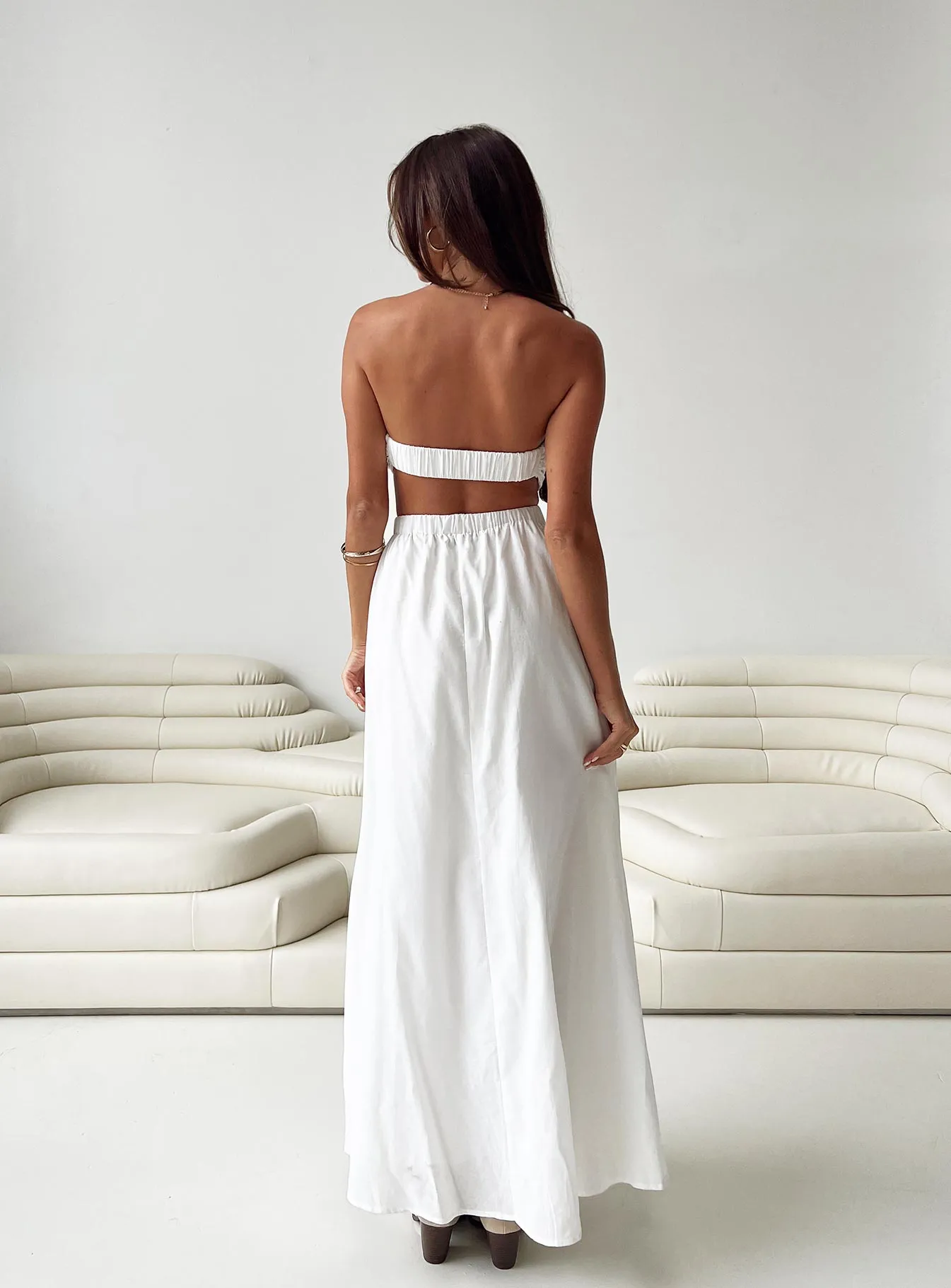 Jessia Maxi Dress in White