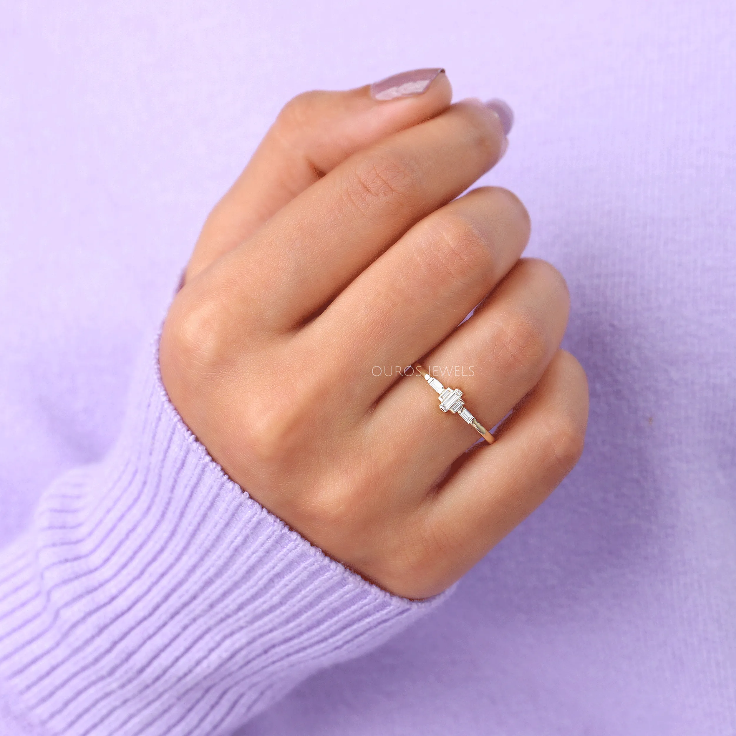 Dainty Baguette Diamond Ring