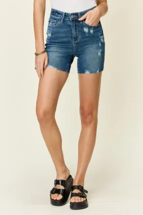 Full Size Tummy Control High Waist Denim Shorts