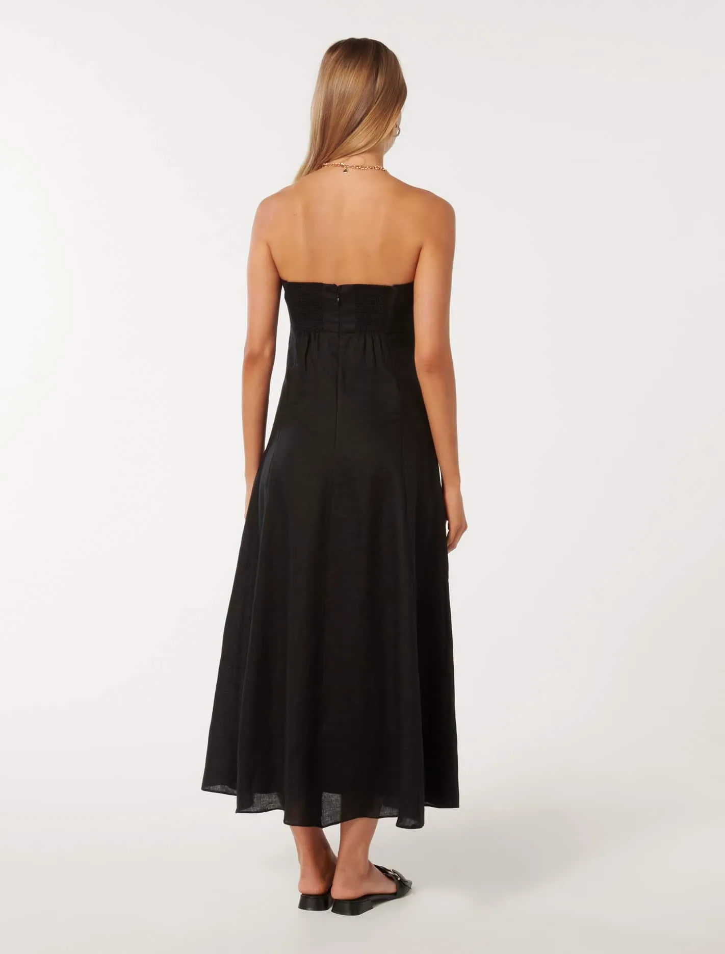 Strapless Midi Dress