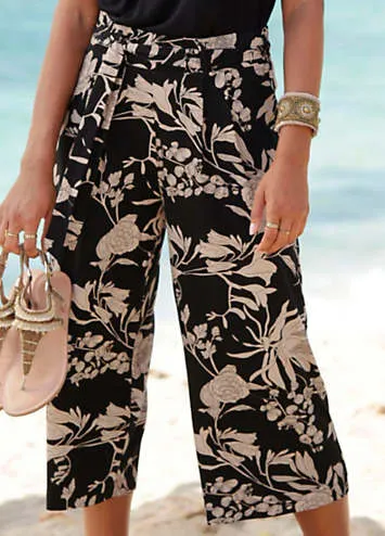 LASCANA Kaleidoscope Floral Print Culottes