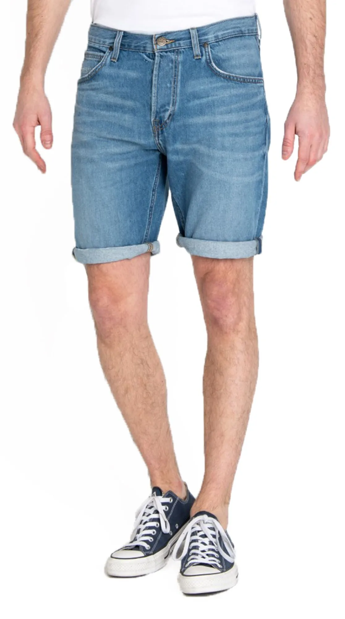 Lee Flick 5 Pocket Denim Shorts Mid