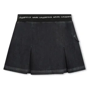 Karl Lagerfeld Denim Logo Waist Skirt