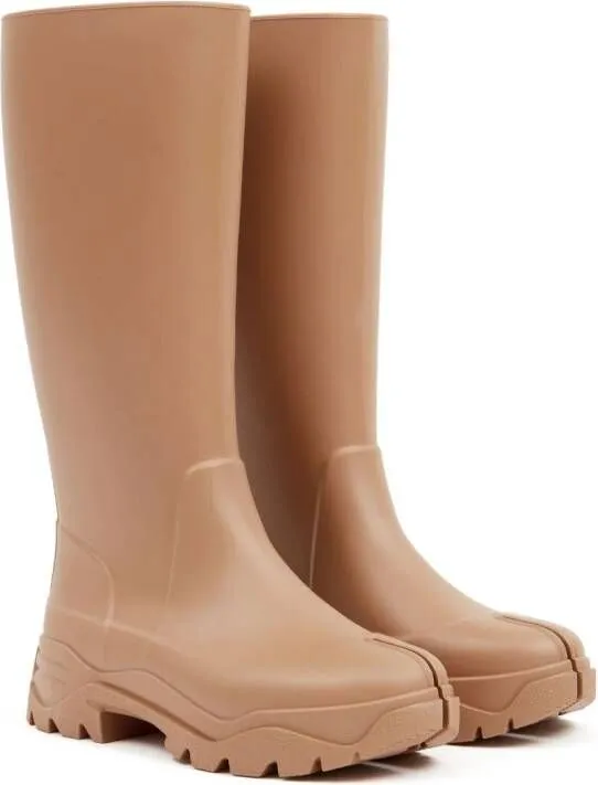 Maison Margiela Brown Tabi Rain Boots