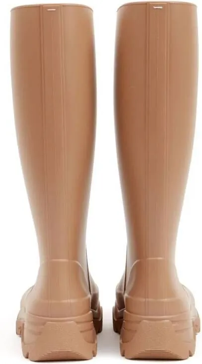 Maison Margiela Brown Tabi Rain Boots