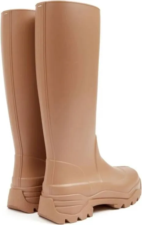 Maison Margiela Brown Tabi Rain Boots