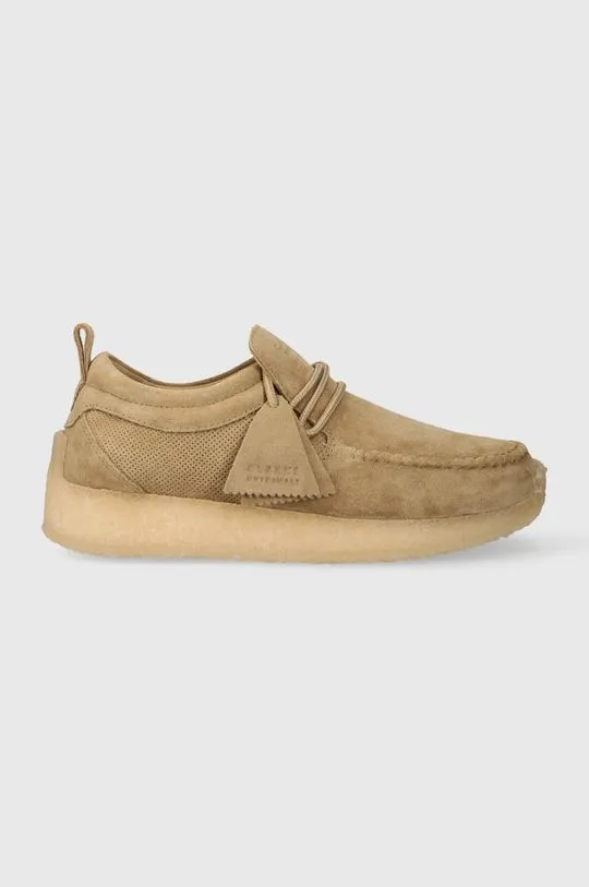 Men's Clarks Suede Shoes Beige