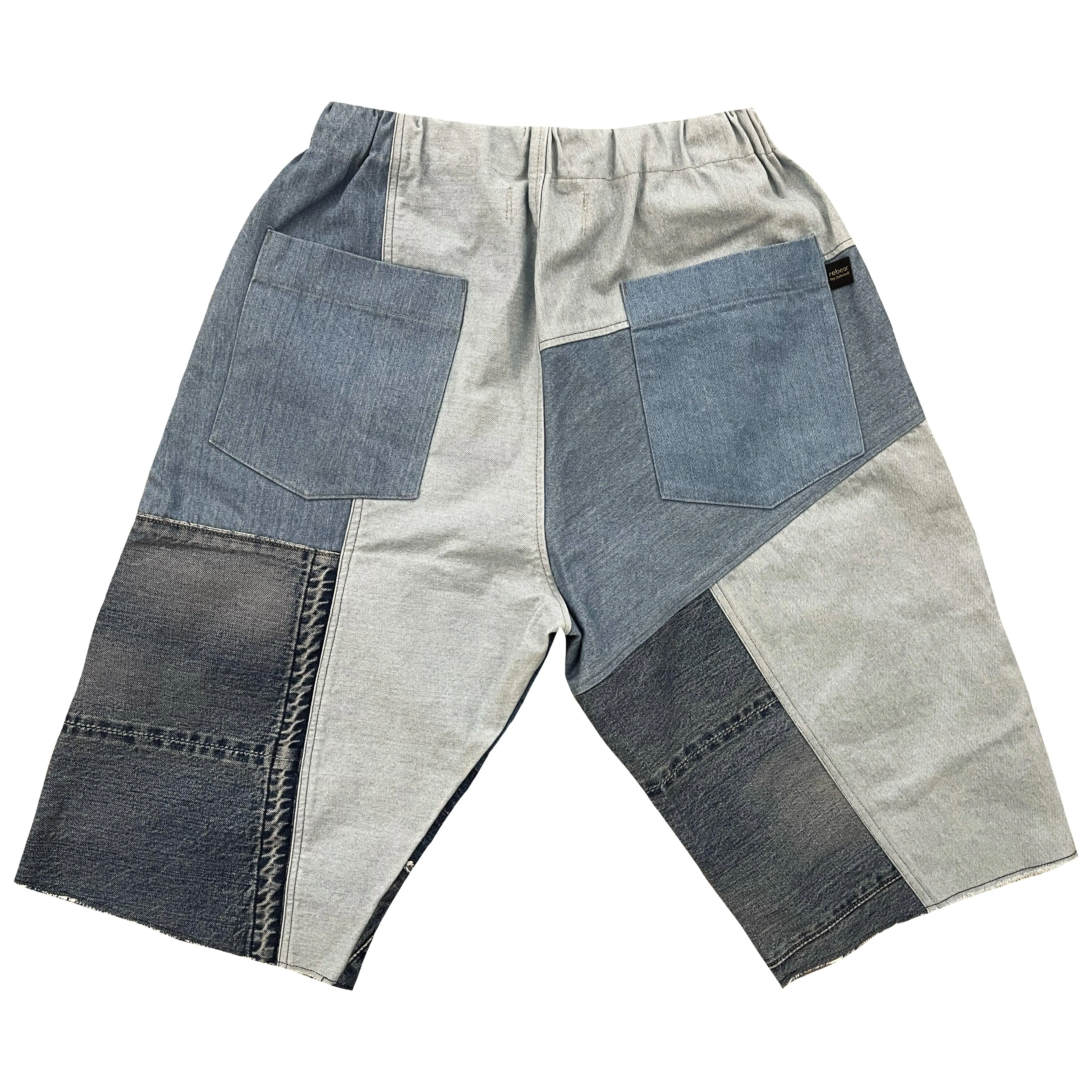 Men's PS2020S-103 White Fire Denim Shorts