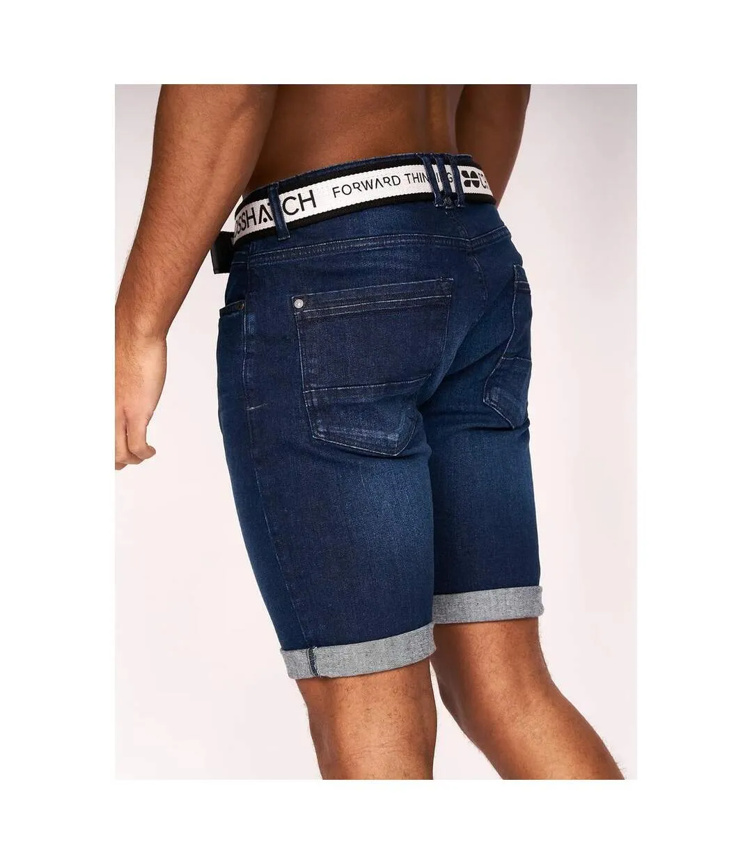 Dark Wash Crosshatch Men's Reestier Denim Shorts