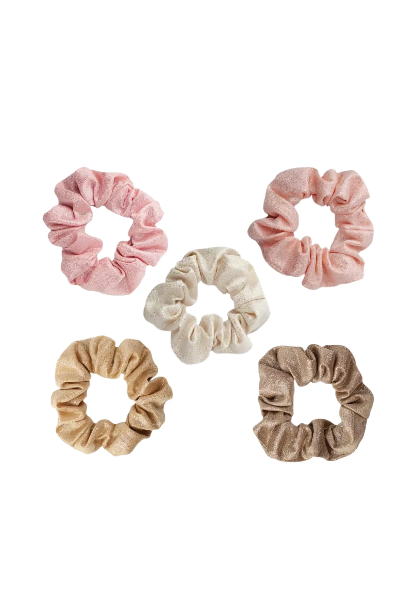 Metallic Blush Scrunchies