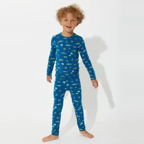 Monaco Blue Kids Pajamas made of Bamboo