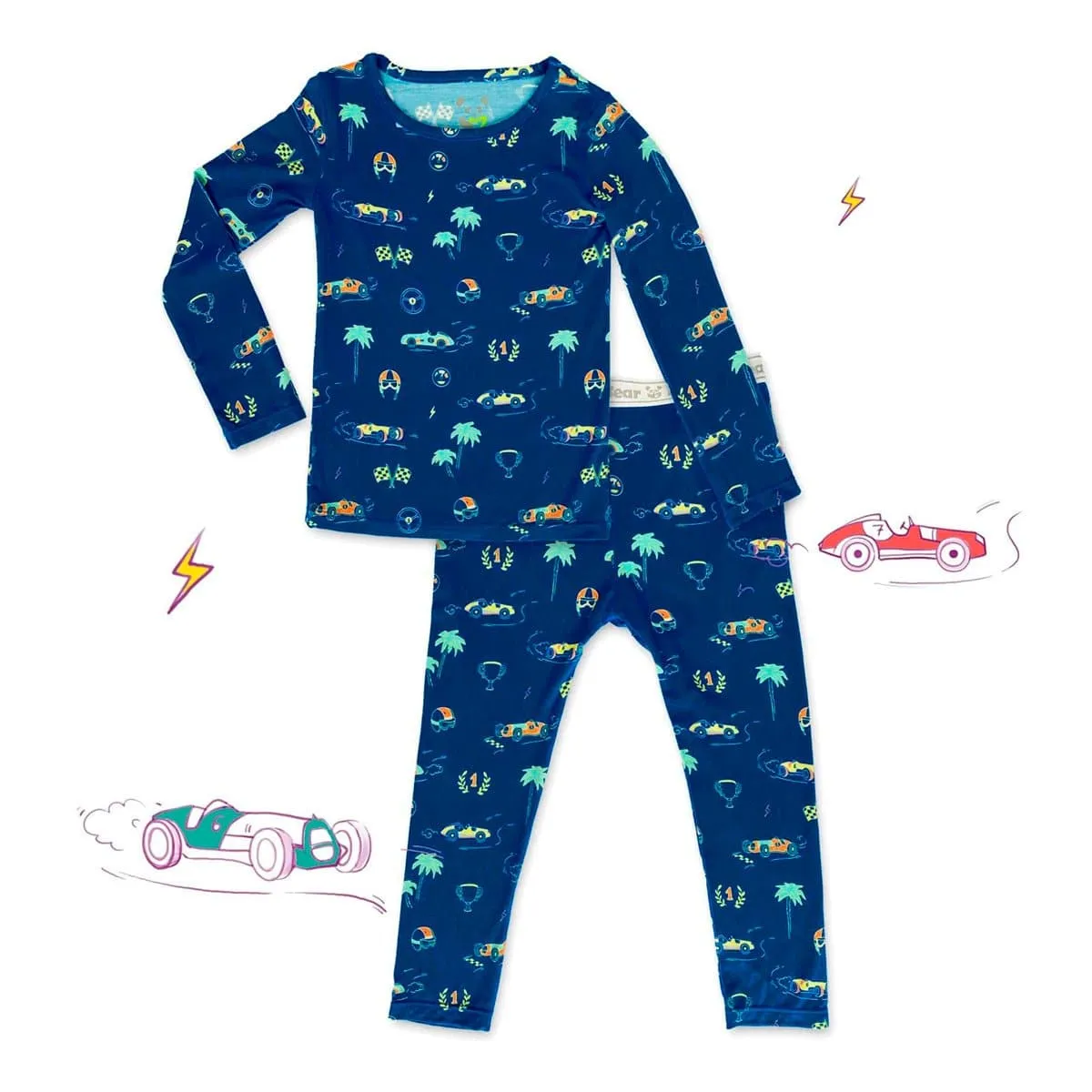 Monaco Blue Kids Pajamas made of Bamboo