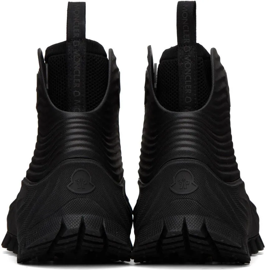 Moncler Black Aqua High Rain Boots