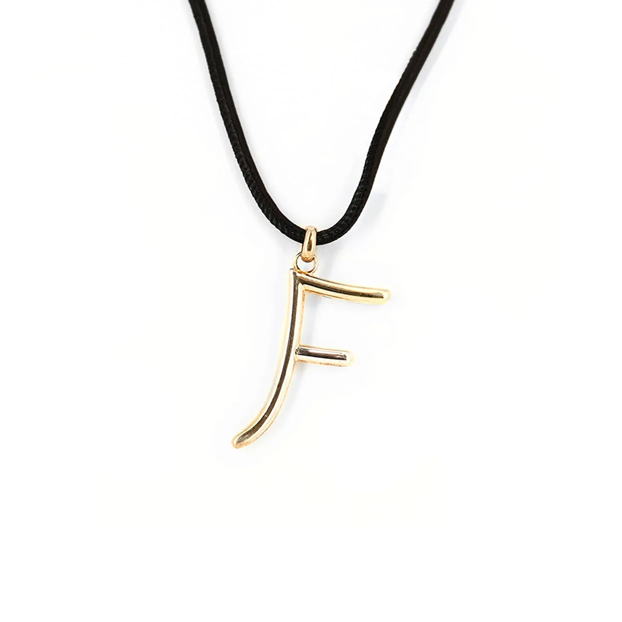 Monogram “F” Necklace The Ekfrasis Gold