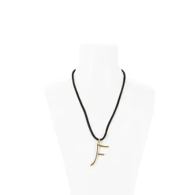 Monogram “F” Necklace The Ekfrasis Gold