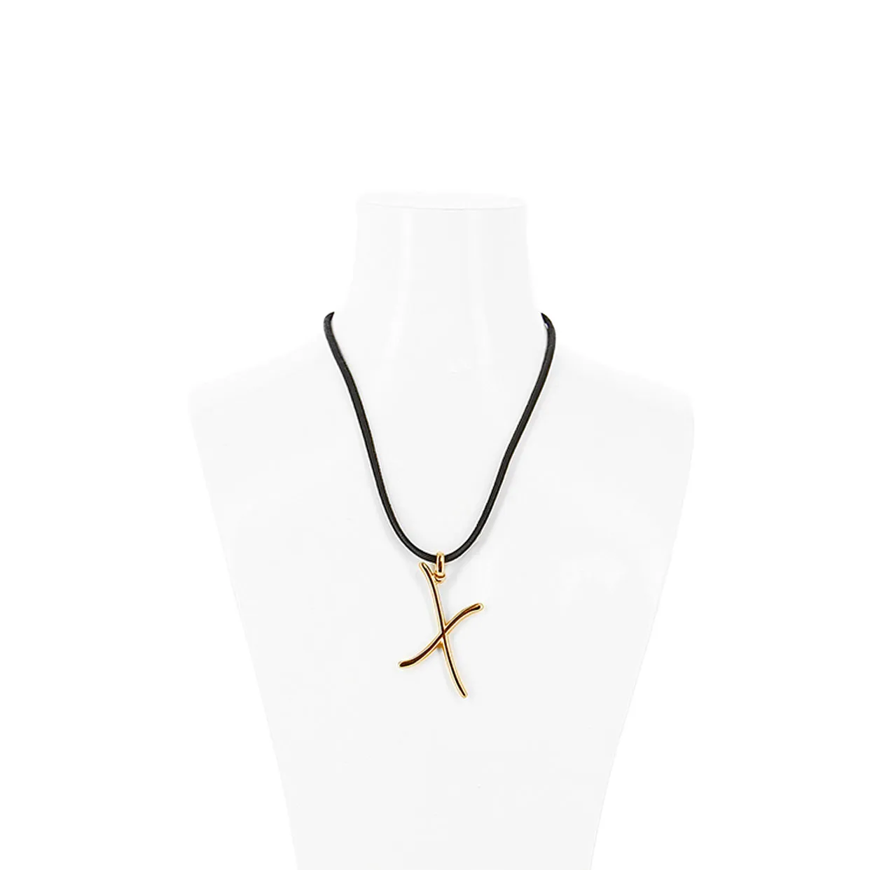 Monogram “X” Necklace The Ekfrasis Gold