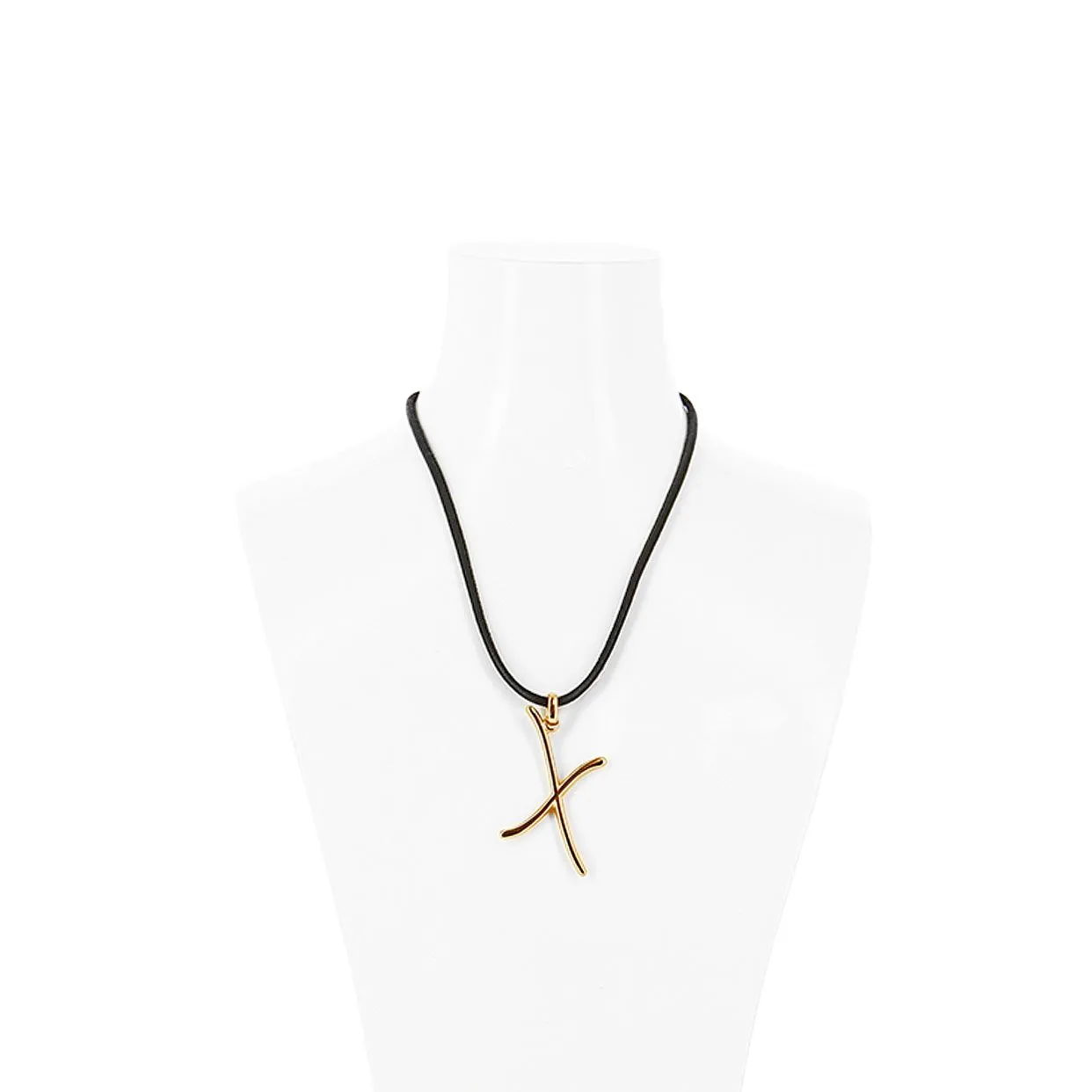 Monogram “X” Necklace The Ekfrasis Gold